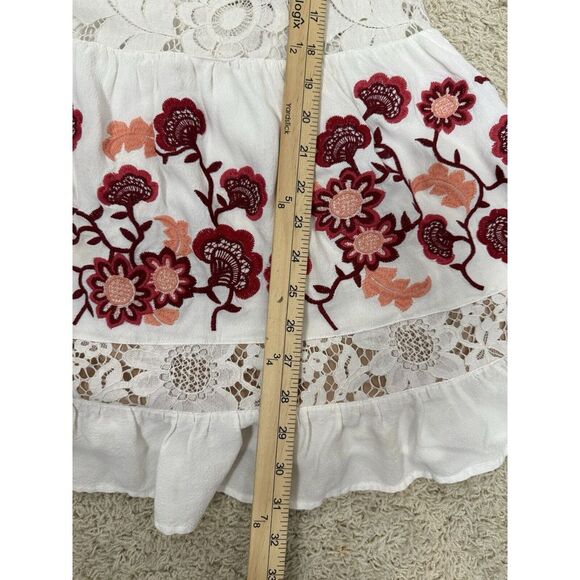 For Love & Lemons Women's Isabella Mini Dress Boho Embroidered Lace Gypsy Size S - Picture 5 of 9